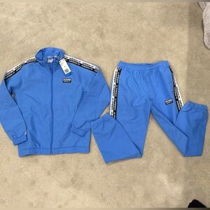 Adidas Kids Blue Joggers AND Jacket